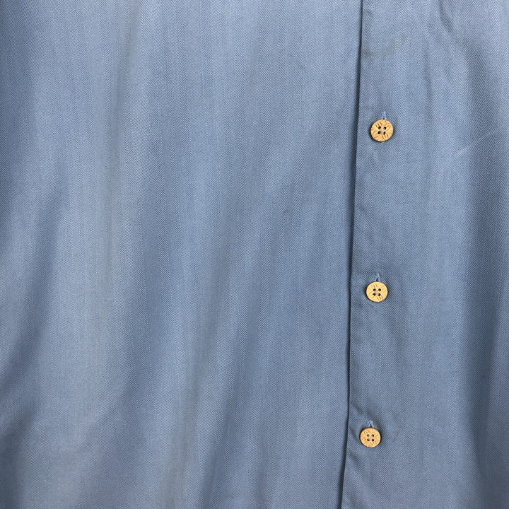 Tommy Bahama short-sleeved open-collar silk box shirt, men's size M silk Blue type light blue Vintage Second Hand
