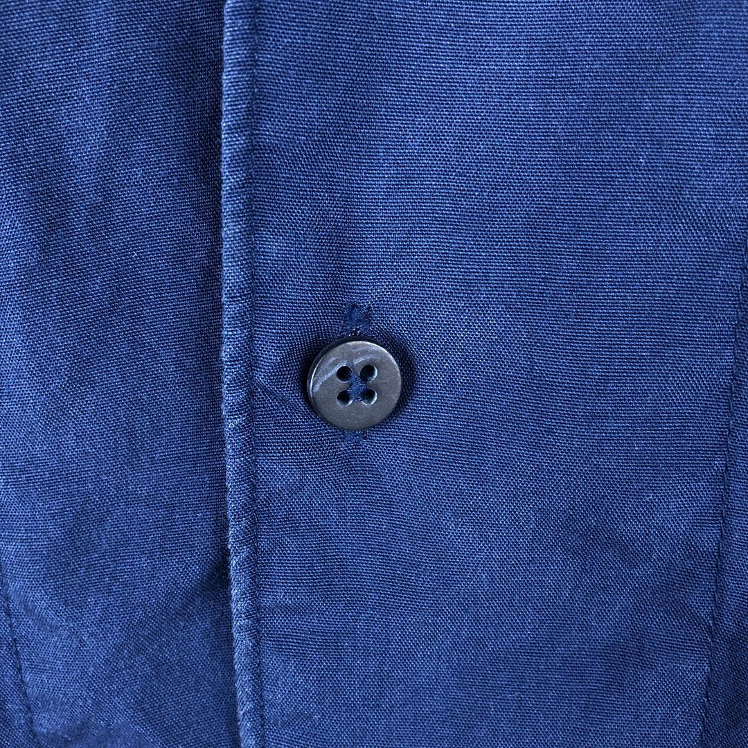 Liz Claiborne Short-Sleeve Open-Collar Rayon Shirt, Boxy Fit, Men's Size XL (approx.) Rayon blue type Vintage Second Hand
