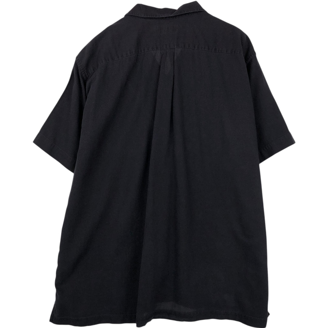 COVINGTON Short-Sleeve Open-Collar Shirt, Boxy Shirt, Men's Size XL (approx.) unclear navy blue type Vintage Second Hand