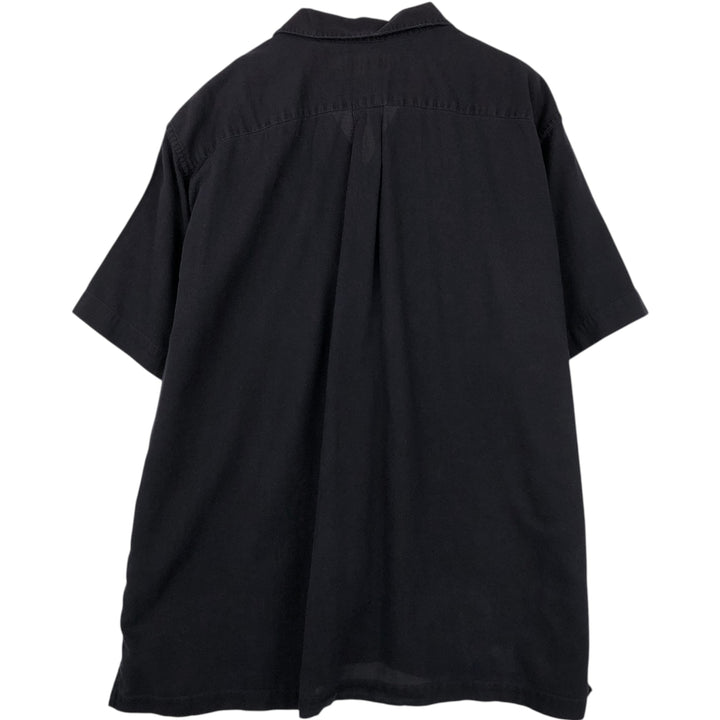 COVINGTON Short-Sleeve Open-Collar Shirt, Boxy Shirt, Men's Size XL (approx.) unclear navy blue type Vintage Second Hand