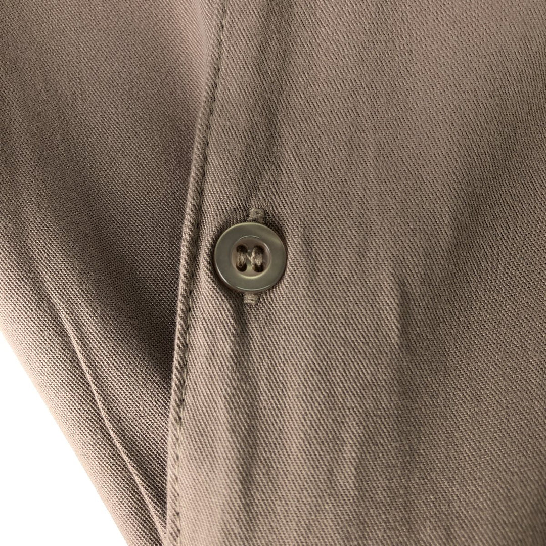 Plain, short-sleeved, open-collar rayon shirt, boxy fit, men's size M. Rayon Beige type Vintage Second Hand