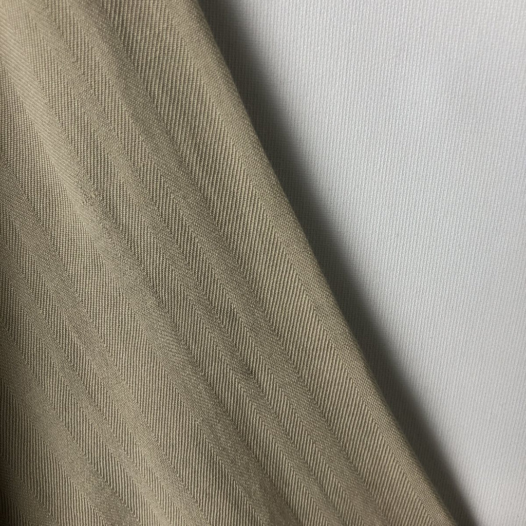 Perry Ellis Short Sleeve Open Collar Silk Shirt Box Shirt Men's XL silk Beige type Vintage Second Hand