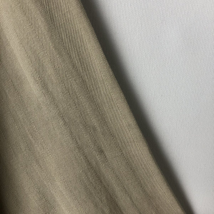 Perry Ellis Short Sleeve Open Collar Silk Shirt Box Shirt Men's XL silk Beige type Vintage Second Hand