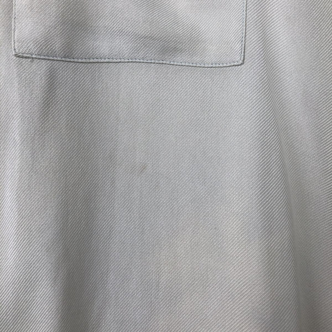 Perry Ellis Short Sleeve Open Collar Silk Shirt Box Shirt Men's XL silk Mint green Vintage Second Hand