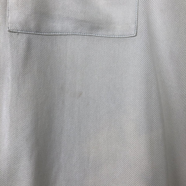 Perry Ellis Short Sleeve Open Collar Silk Shirt Box Shirt Men's XL silk Mint green Vintage Second Hand