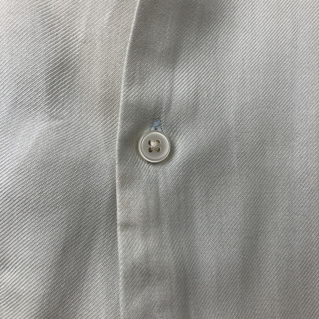 Perry Ellis Short Sleeve Open Collar Silk Shirt Box Shirt Men's XL silk Mint green Vintage Second Hand