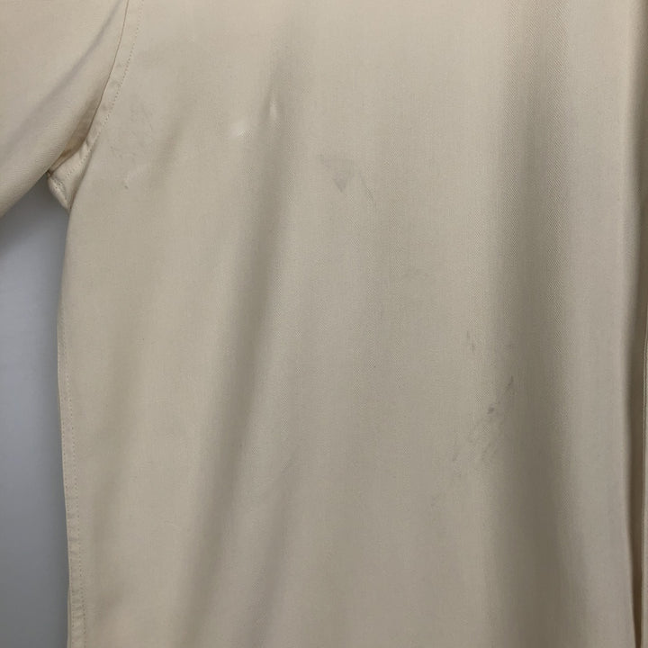 JOS. A. BANK Short-Sleeve Open-Collar Silk Shirt, Boxy Fit, Men's Size XL (approx.) silk ivory Vintage Second Hand