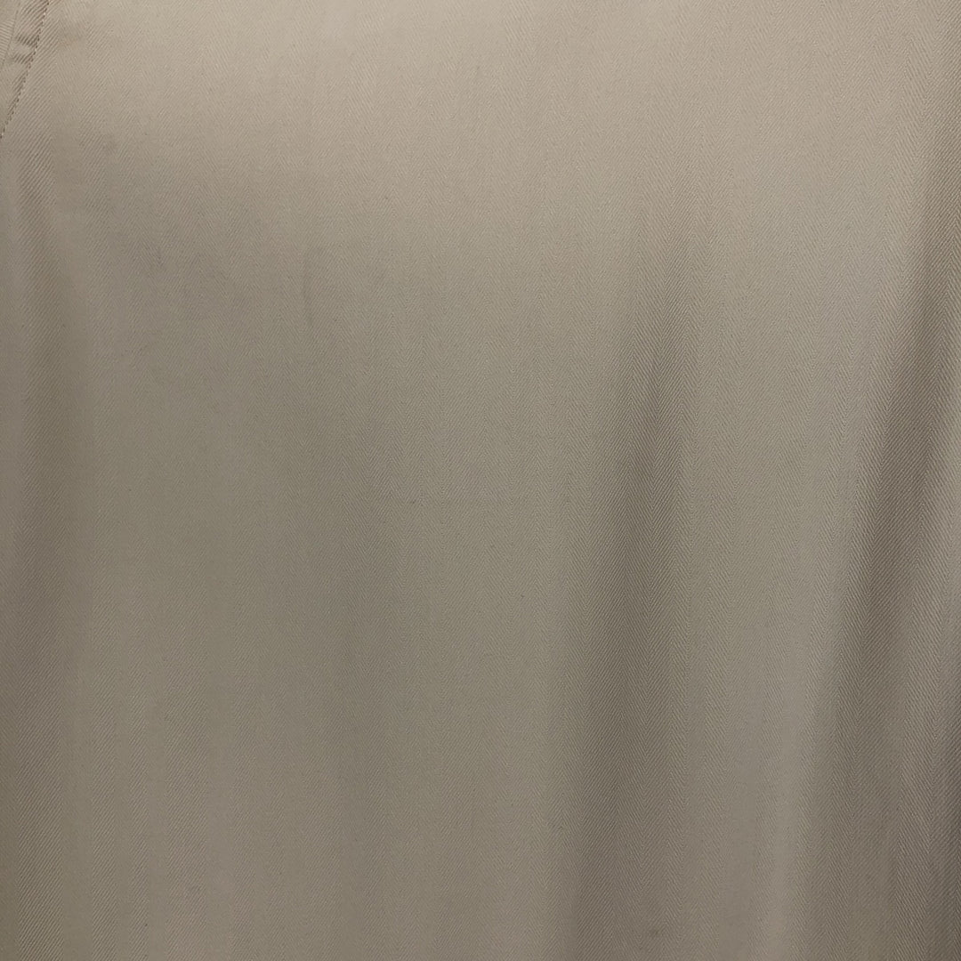 JOS. A. BANK Short-Sleeve Open-Collar Silk Shirt, Boxy Fit, Men's Size XL (approx.) silk ivory Vintage Second Hand