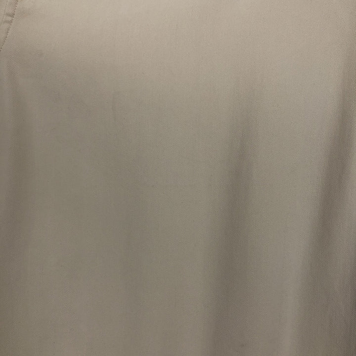 JOS. A. BANK Short-Sleeve Open-Collar Silk Shirt, Boxy Fit, Men's Size XL (approx.) silk ivory Vintage Second Hand