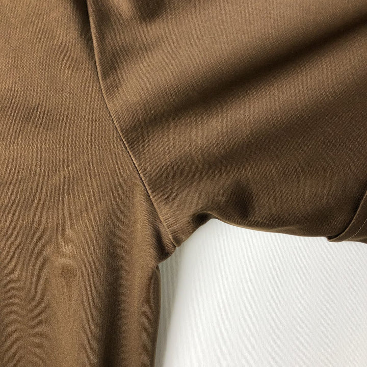70s-80'S JCPenney Short-Sleeve Open-Collar Polyester Box Shirt, Men's XL (approx.) Vintage polyester brown type Vintage Second Hand