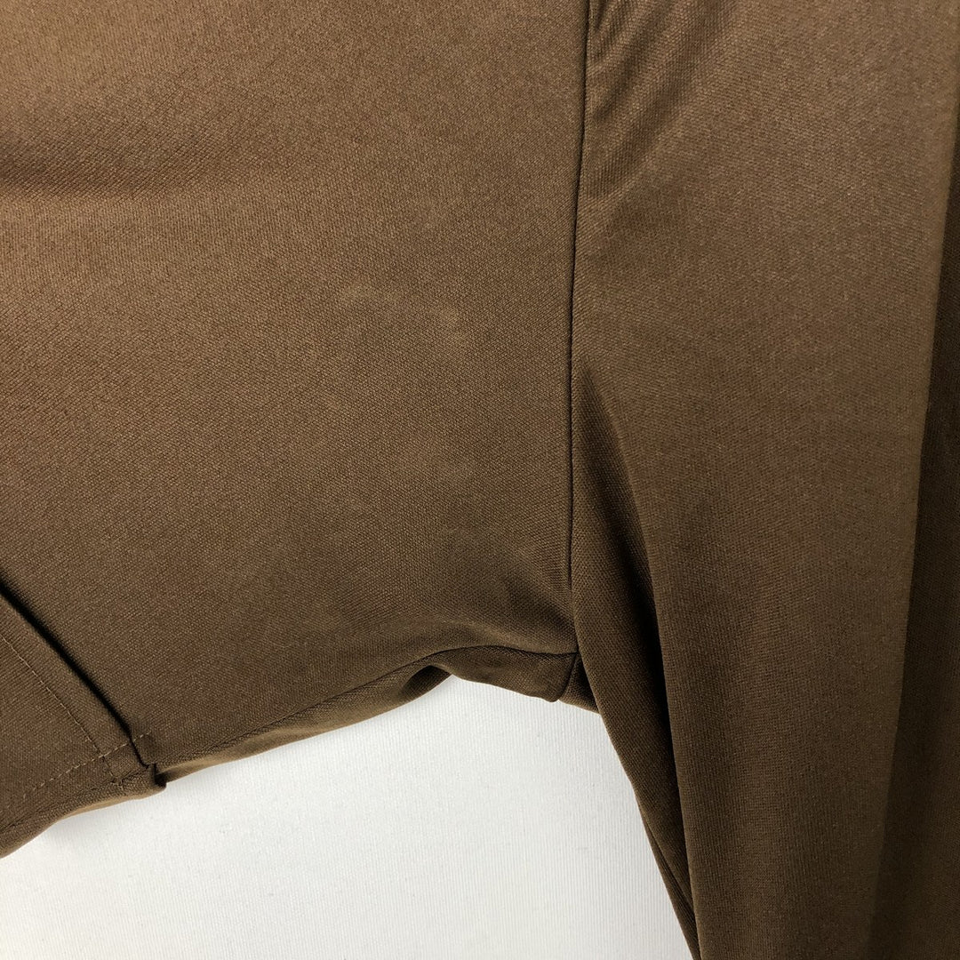 70s-80'S JCPenney Short-Sleeve Open-Collar Polyester Box Shirt, Men's XL (approx.) Vintage polyester brown type Vintage Second Hand