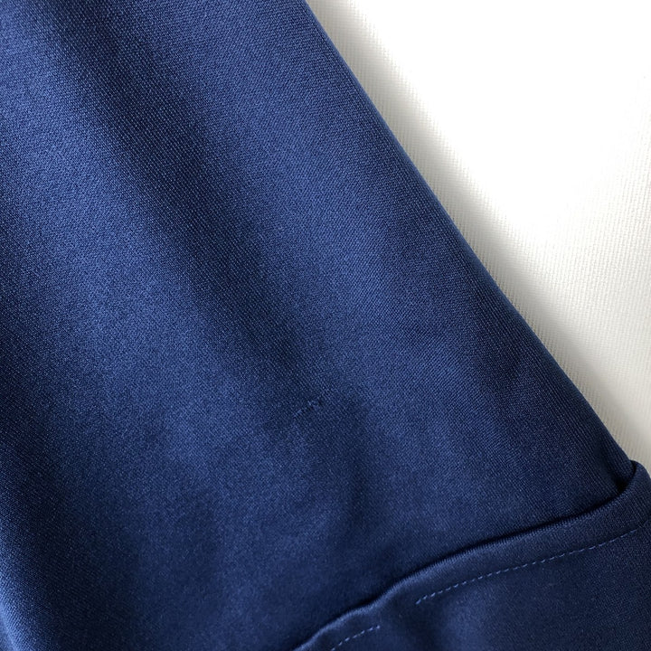70s-80'S JCPenney Short-Sleeve Open-Collar Polyester Box Shirt, Men's XL (approx.) Vintage polyester blue type Vintage Second Hand