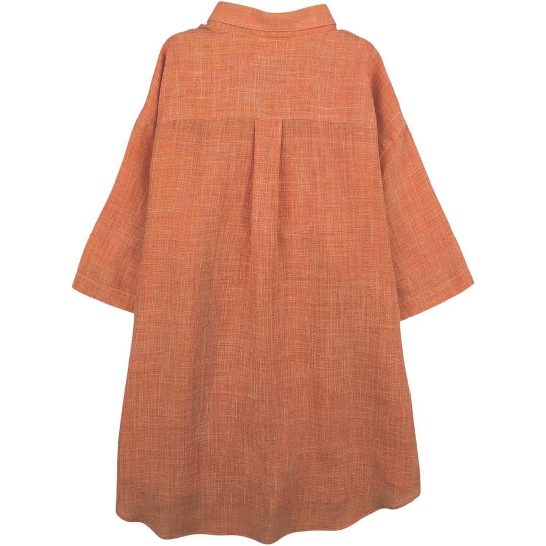 Burberry's BURBERRY LONDON short sleeve button down shirt, men's XL size polyester orange type Vintage Second Hand
