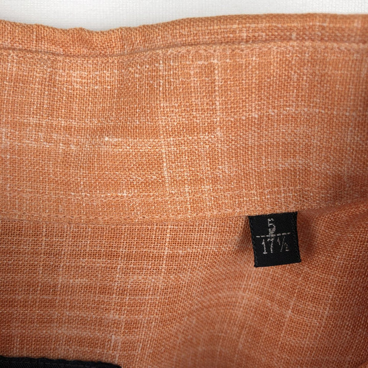 Burberry's BURBERRY LONDON short sleeve button down shirt, men's XL size polyester orange type Vintage Second Hand
