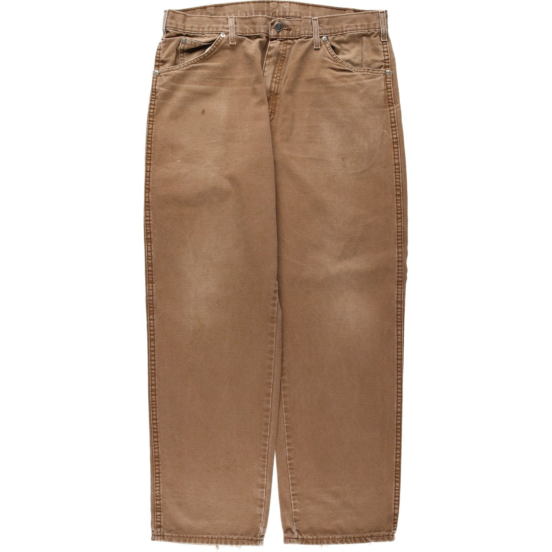 Dickies Relaxed Fit Duck Work Pants, Men's W37 (approx.) cotton brown type Vintage Second Hand