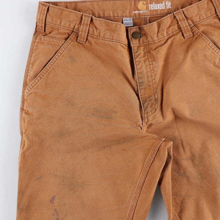 Carhartt Relaxed Fit Duck Painter Pants, Men's, W35 equivalent cotton ocher yellow type Vintage Second Hand