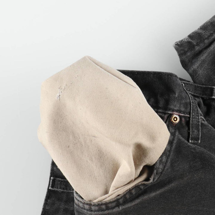 90s-00'S Dickies Duck Work Pants, Men's W37 (approx.), Vintage cotton black type Vintage Second Hand