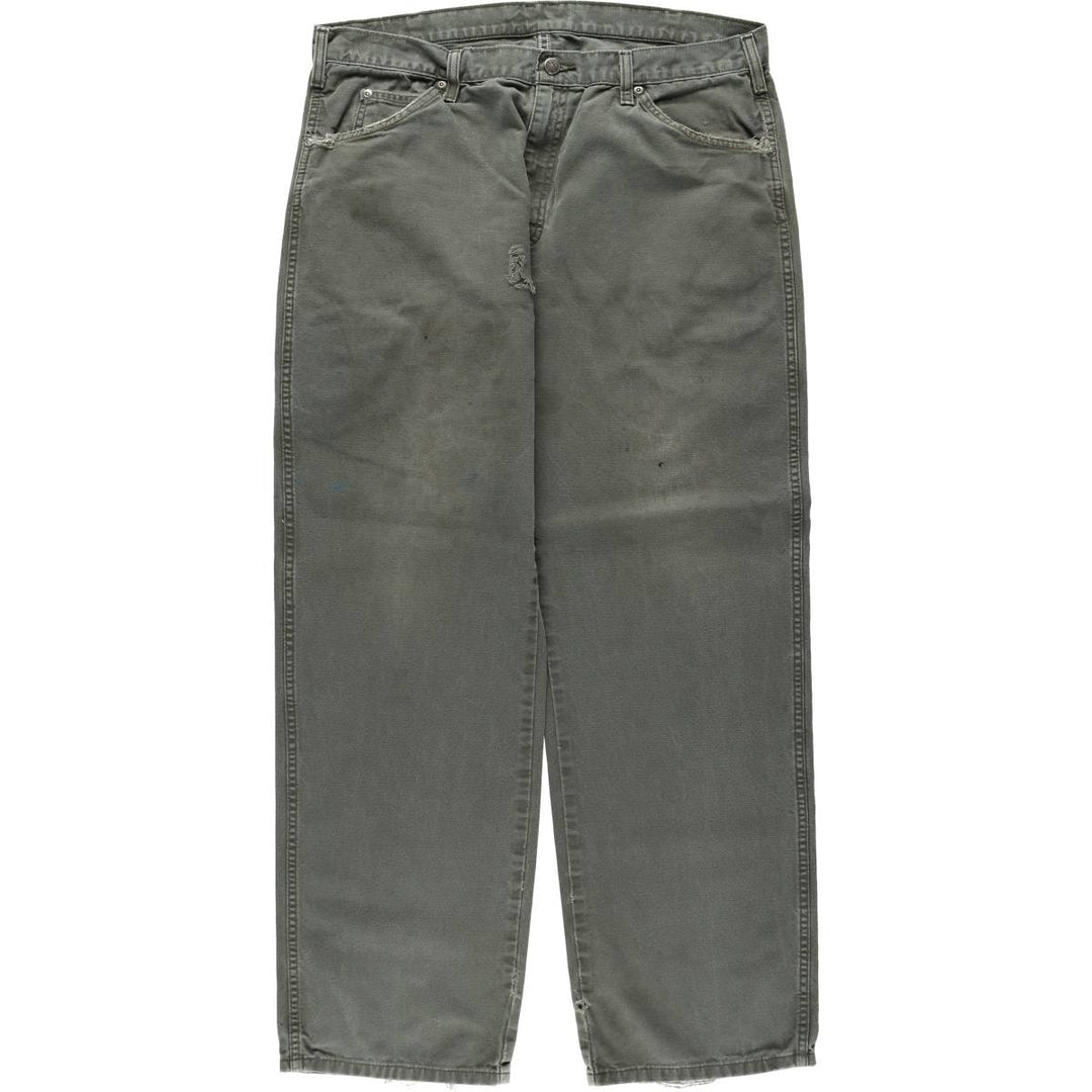 90s-00'S Dickies Duck Work Pants, Men's W37 (approx.), Vintage cotton Khaki type Vintage Second Hand