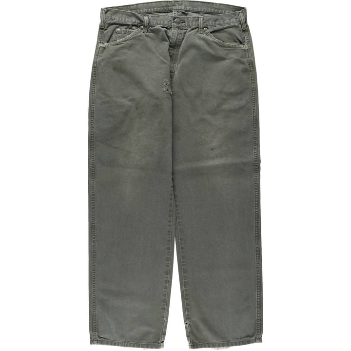 90s-00'S Dickies Duck Work Pants, Men's W37 (approx.), Vintage cotton Khaki type Vintage Second Hand