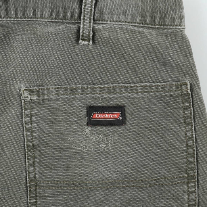 90s-00'S Dickies Duck Work Pants, Men's W37 (approx.), Vintage cotton Khaki type Vintage Second Hand