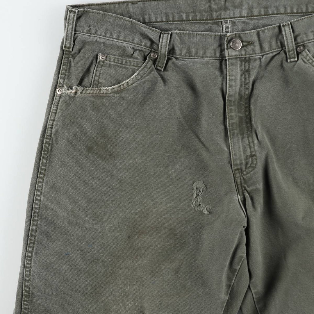 90s-00'S Dickies Duck Work Pants, Men's W37 (approx.), Vintage cotton Khaki type Vintage Second Hand