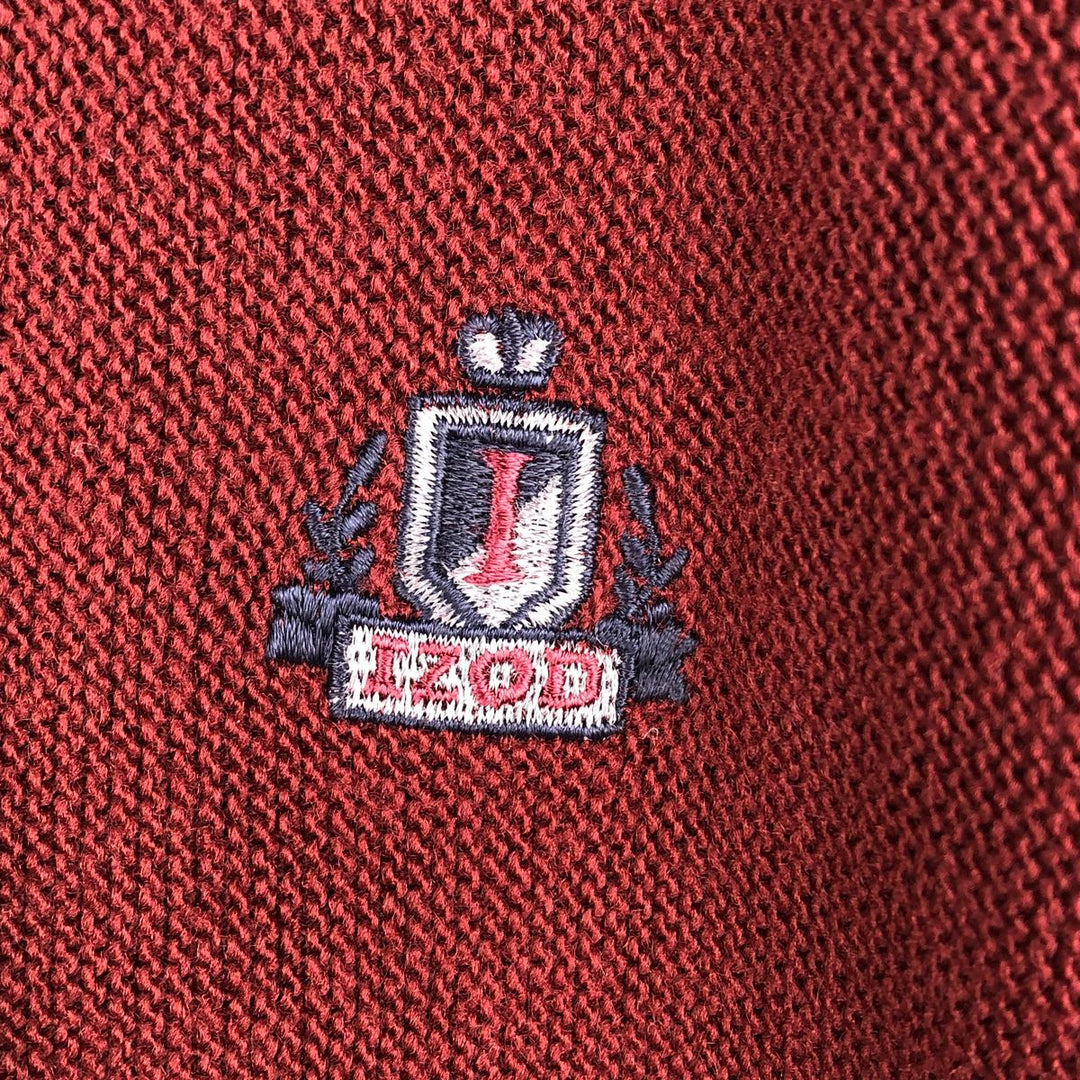 90'S IZOD acrylic knit cardigan, made in the USA, men's size XL, vintage acrylic red type Vintage Second Hand
