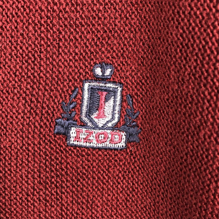 90'S IZOD acrylic knit cardigan, made in the USA, men's size XL, vintage acrylic red type Vintage Second Hand