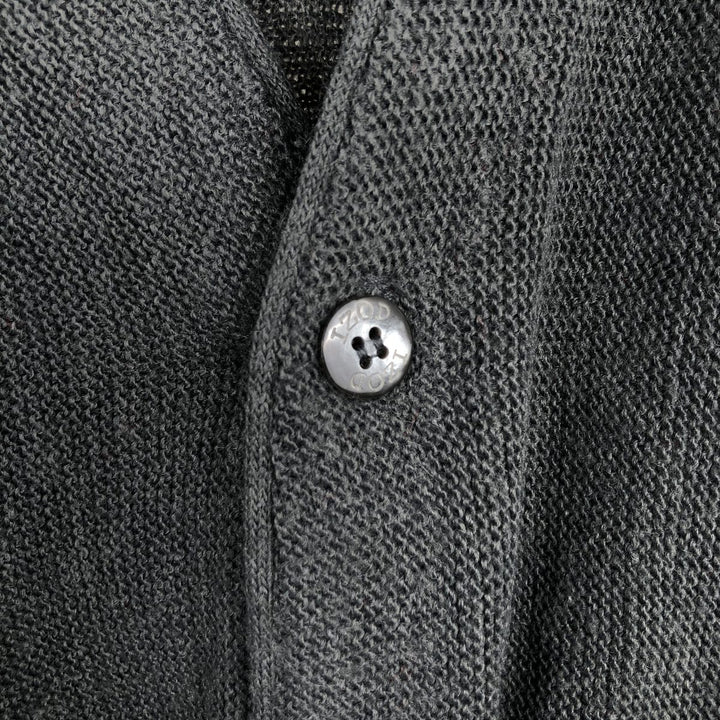 90'S IZOD acrylic knit cardigan, made in the USA, men's size L, vintage acrylic gray type Vintage Second Hand
