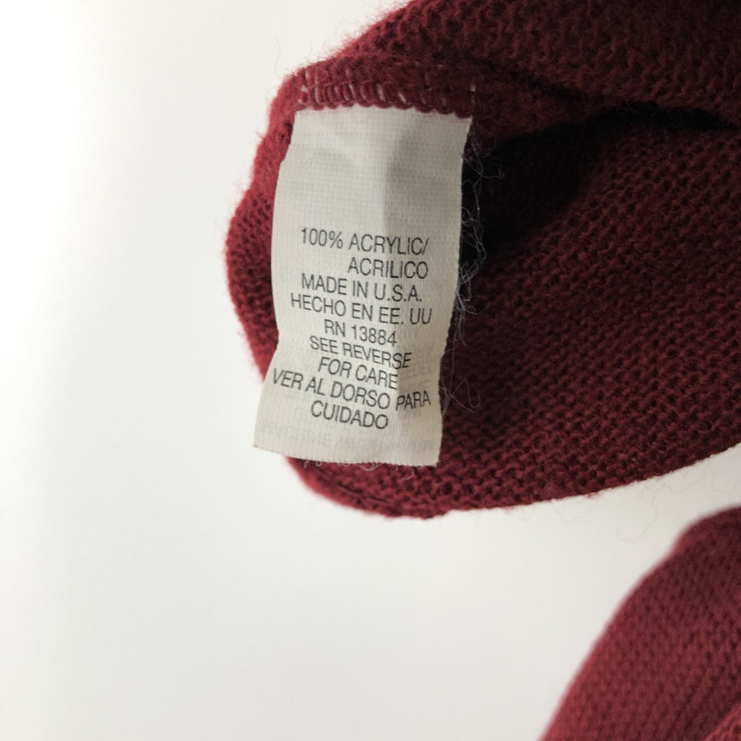 90'S IZOD acrylic knit cardigan, made in the USA, men's size XL, vintage acrylic red type Vintage Second Hand