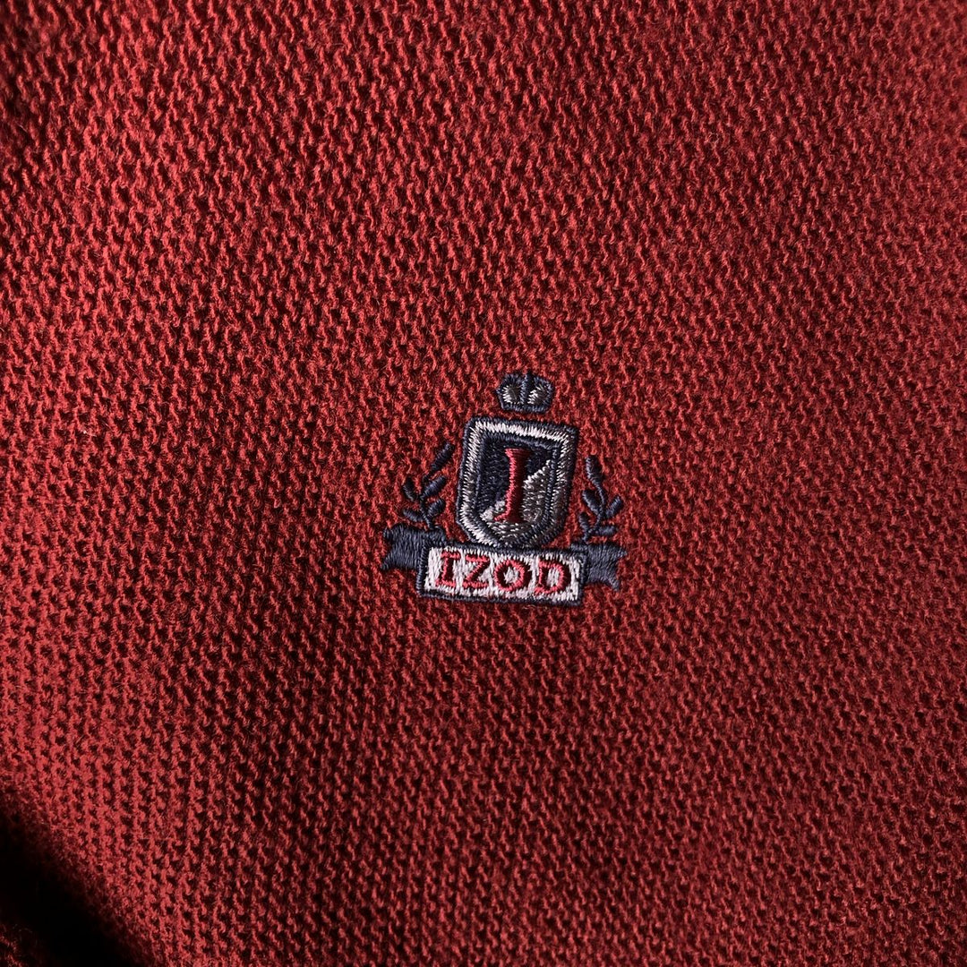 90'S IZOD acrylic knit cardigan, made in the USA, men's size XL, vintage acrylic red type Vintage Second Hand