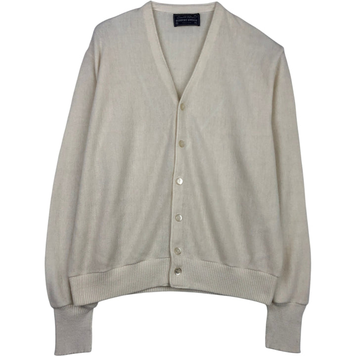 Arnold Palmer Robert Bruce knit cardigan, made in the USA, men's size XL (approx.) unclear white type Vintage Second Hand