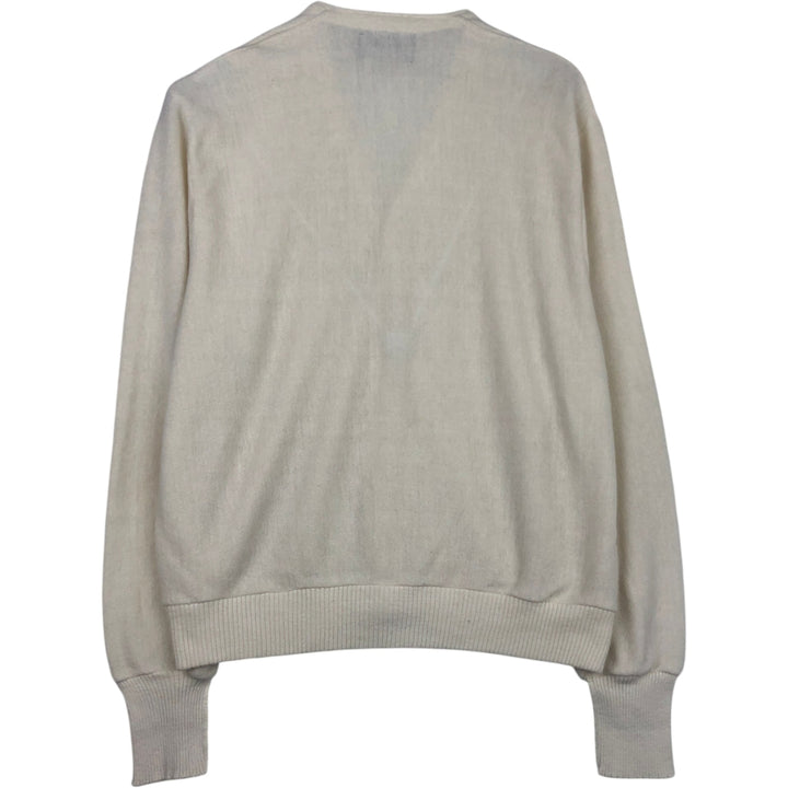 Arnold Palmer Robert Bruce knit cardigan, made in the USA, men's size XL (approx.) unclear white type Vintage Second Hand