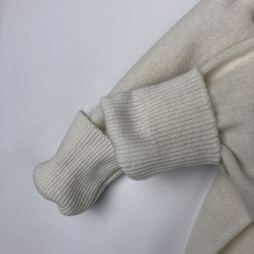 Arnold Palmer Robert Bruce knit cardigan, made in the USA, men's size XL (approx.) unclear white type Vintage Second Hand