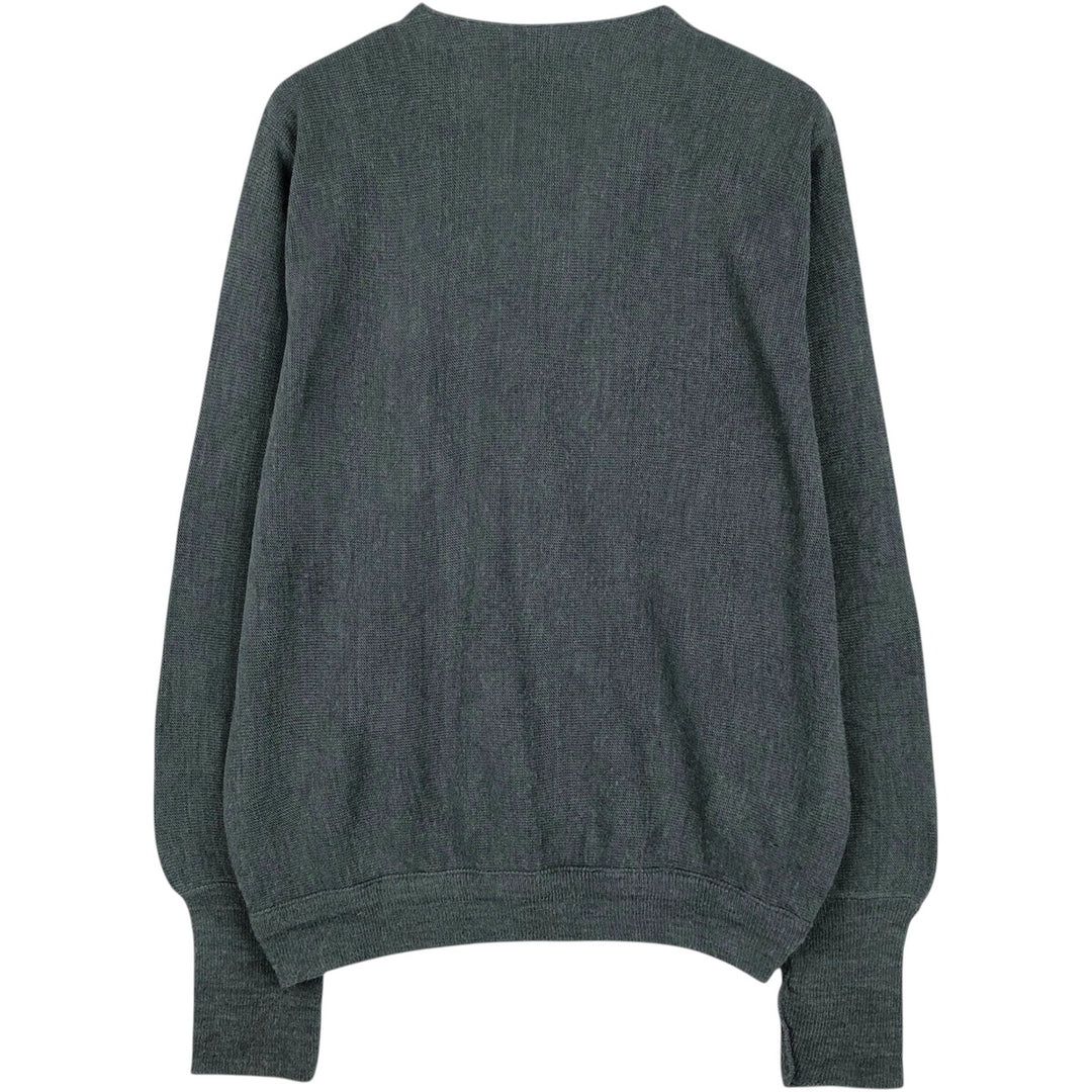 90'S IZOD knit cardigan, made in USA, men's size L equivalent, vintage. unclear gray type Vintage Second Hand