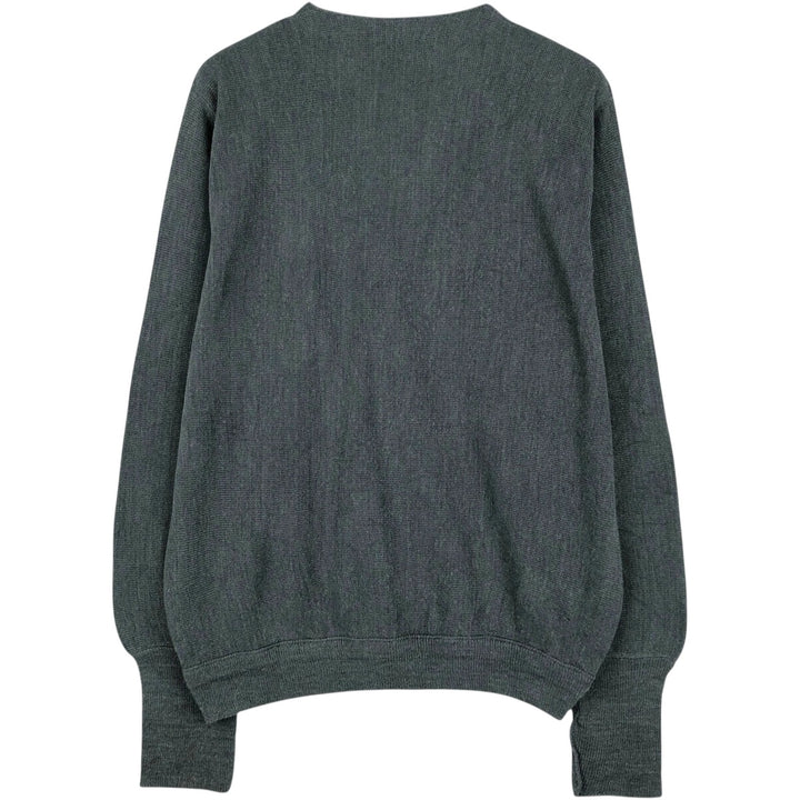 90'S IZOD knit cardigan, made in USA, men's size L equivalent, vintage. unclear gray type Vintage Second Hand