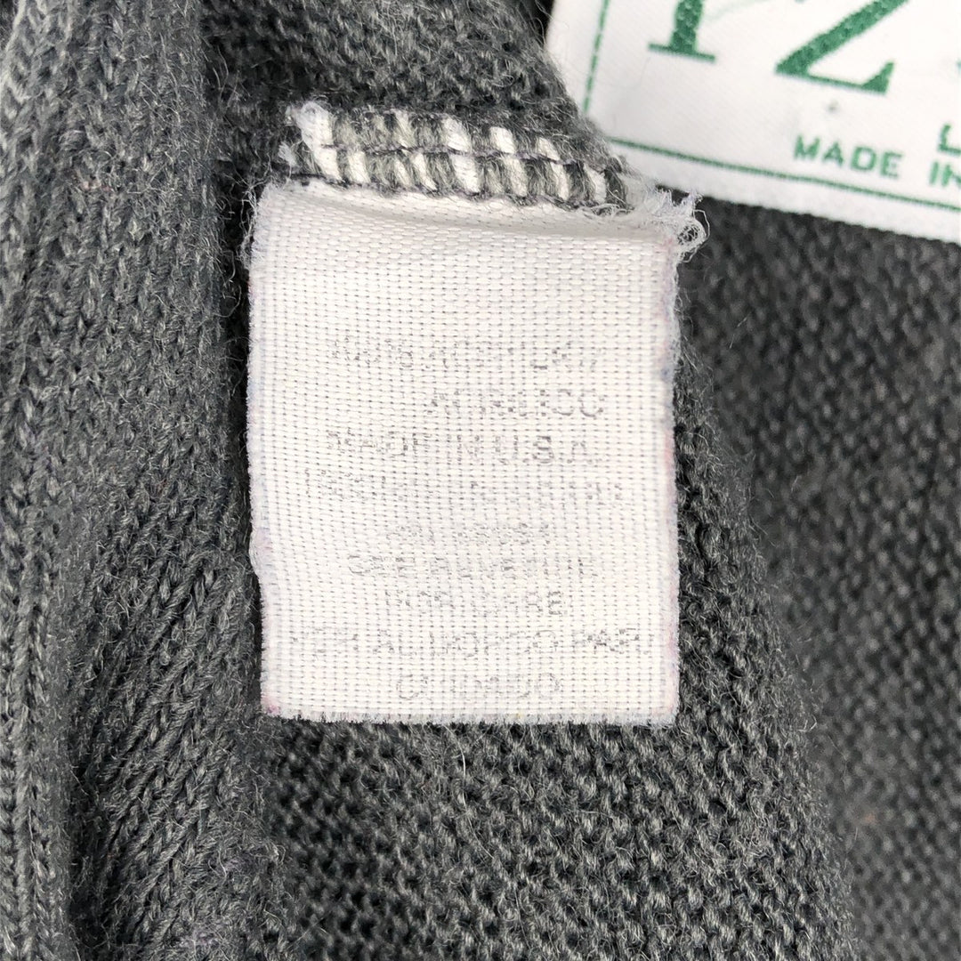 90'S IZOD knit cardigan, made in USA, men's size L equivalent, vintage. unclear gray type Vintage Second Hand