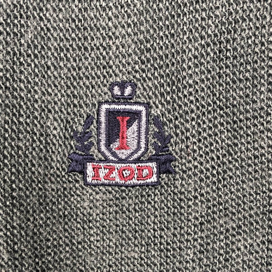 90'S IZOD knit cardigan, made in USA, men's size L equivalent, vintage. unclear gray type Vintage Second Hand
