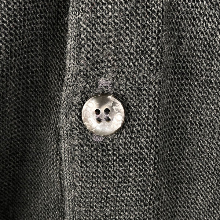 90'S IZOD knit cardigan, made in USA, men's size L equivalent, vintage. unclear gray type Vintage Second Hand