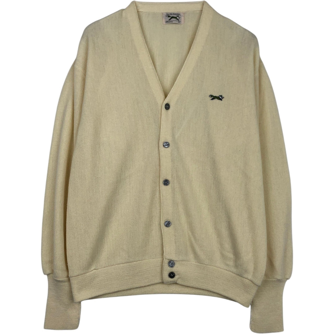 1980'S JCPenney knit cardigan, men's size XL equivalent, vintage. unclear yellow type Vintage Second Hand