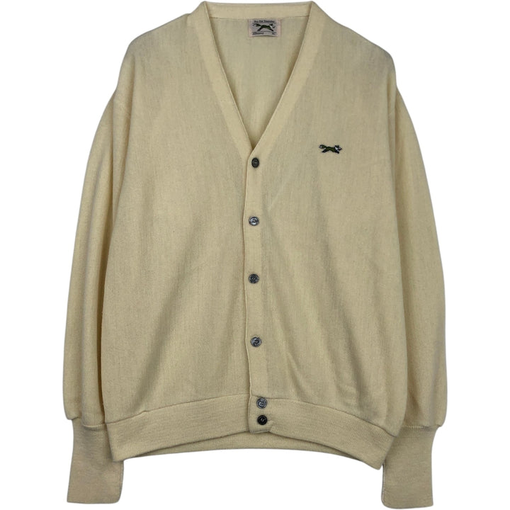 1980'S JCPenney knit cardigan, men's size XL equivalent, vintage. unclear yellow type Vintage Second Hand