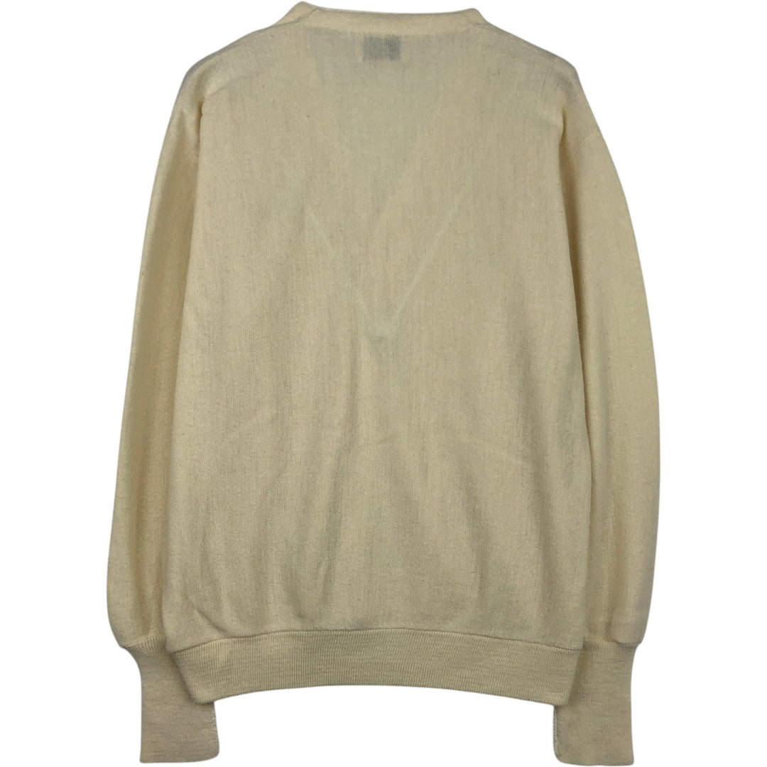 1980'S JCPenney knit cardigan, men's size XL equivalent, vintage. unclear yellow type Vintage Second Hand