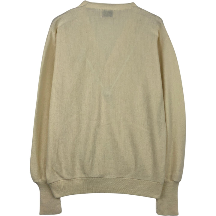 1980'S JCPenney knit cardigan, men's size XL equivalent, vintage. unclear yellow type Vintage Second Hand