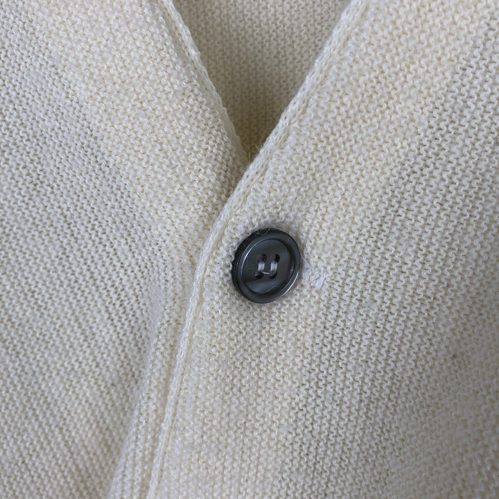 1980'S JCPenney knit cardigan, men's size XL equivalent, vintage. unclear yellow type Vintage Second Hand