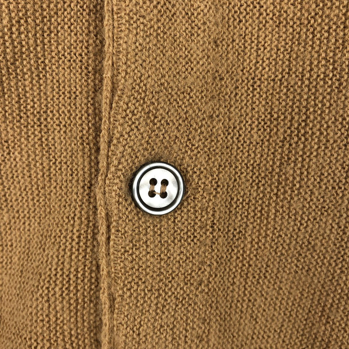 Lacoste IZOD Acrylic Knit Cardigan, Men's Size S (approx.) Oron Acrylic Beige type Vintage Second Hand