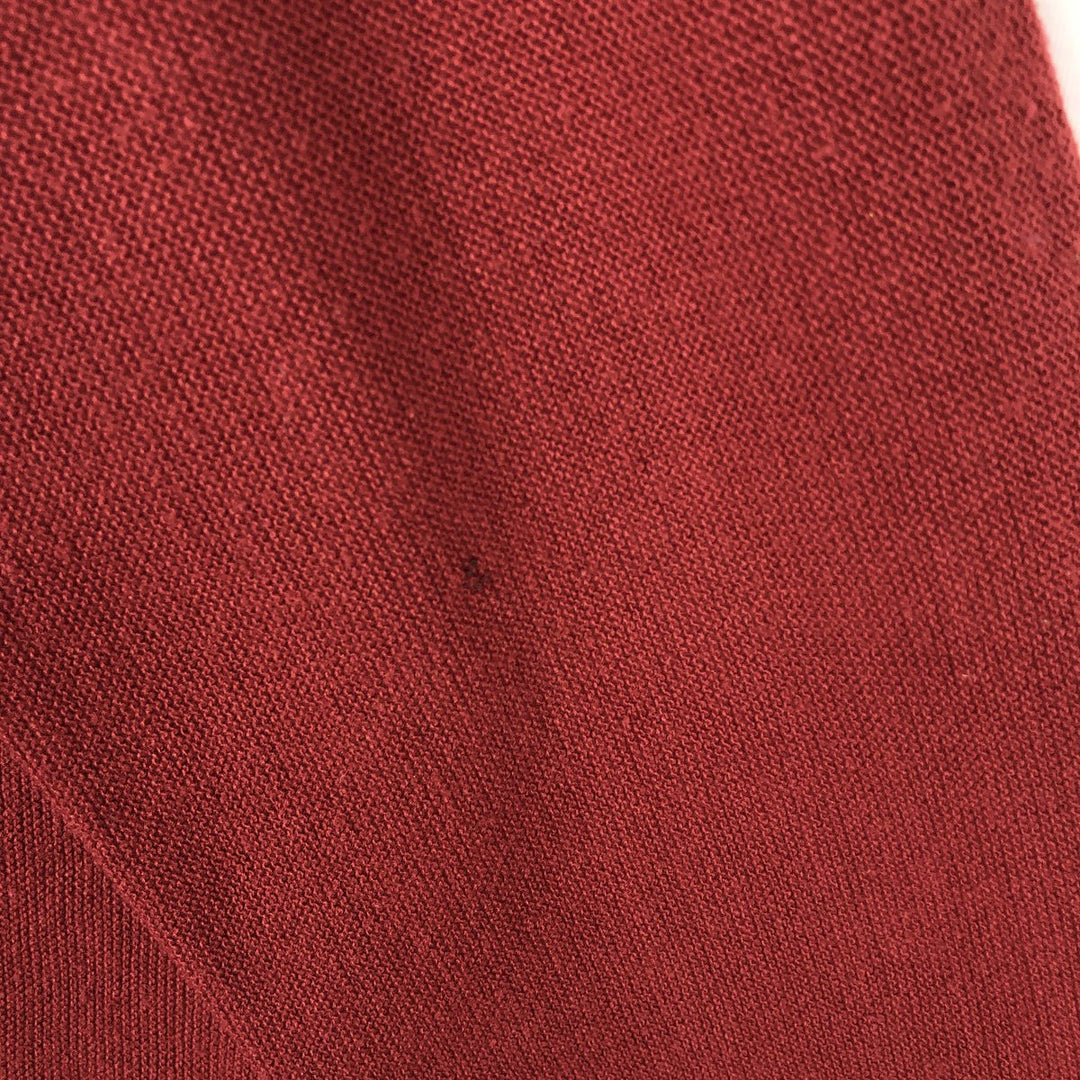 Vintage 80s-90'S Lacoste IZOD acrylic knit cardigan, made in the USA, size M, men's acrylic Red type red-purple Vintage Second Hand