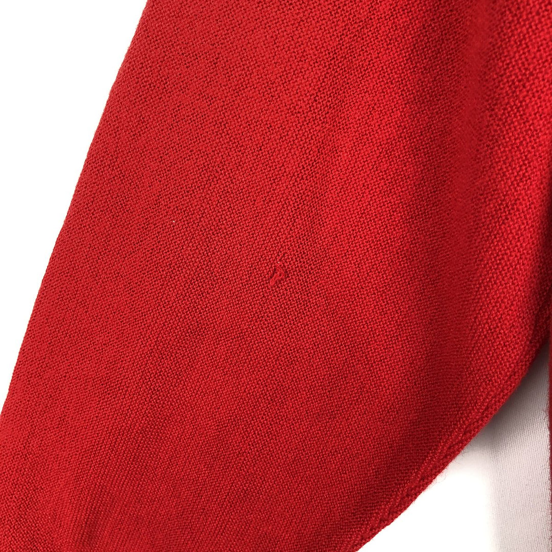 1970'S Lacoste IZOD Acrylic Knit Cardigan, Made in USA, Men's Size L (approx.), Vintage Oron Acrylic red type Vintage Second Hand
