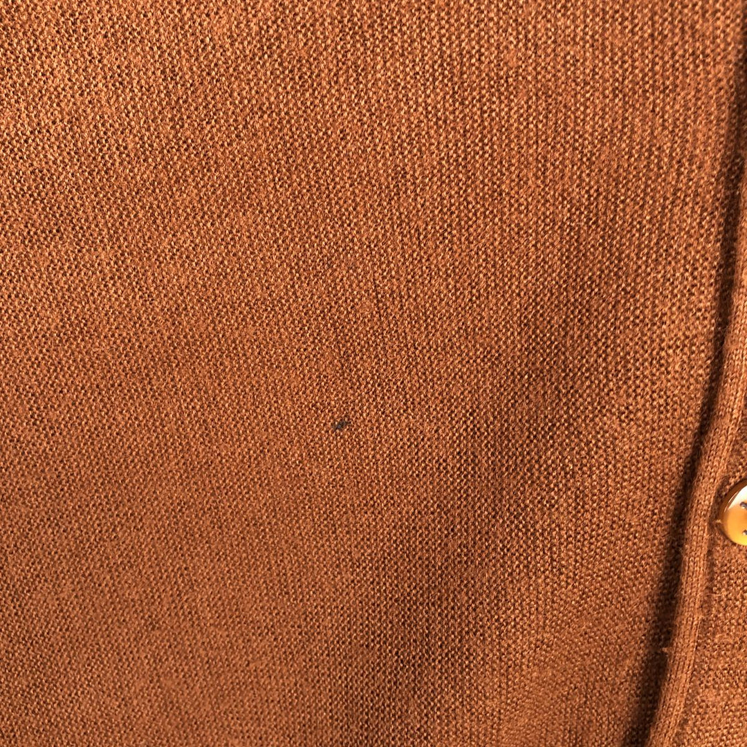 1970'S Arnold Palmer Robert Bruce Acrylic Knit Cardigan, Made in USA, Men's Size XL (approx.), Vintage unclear brown type Vintage Second Hand