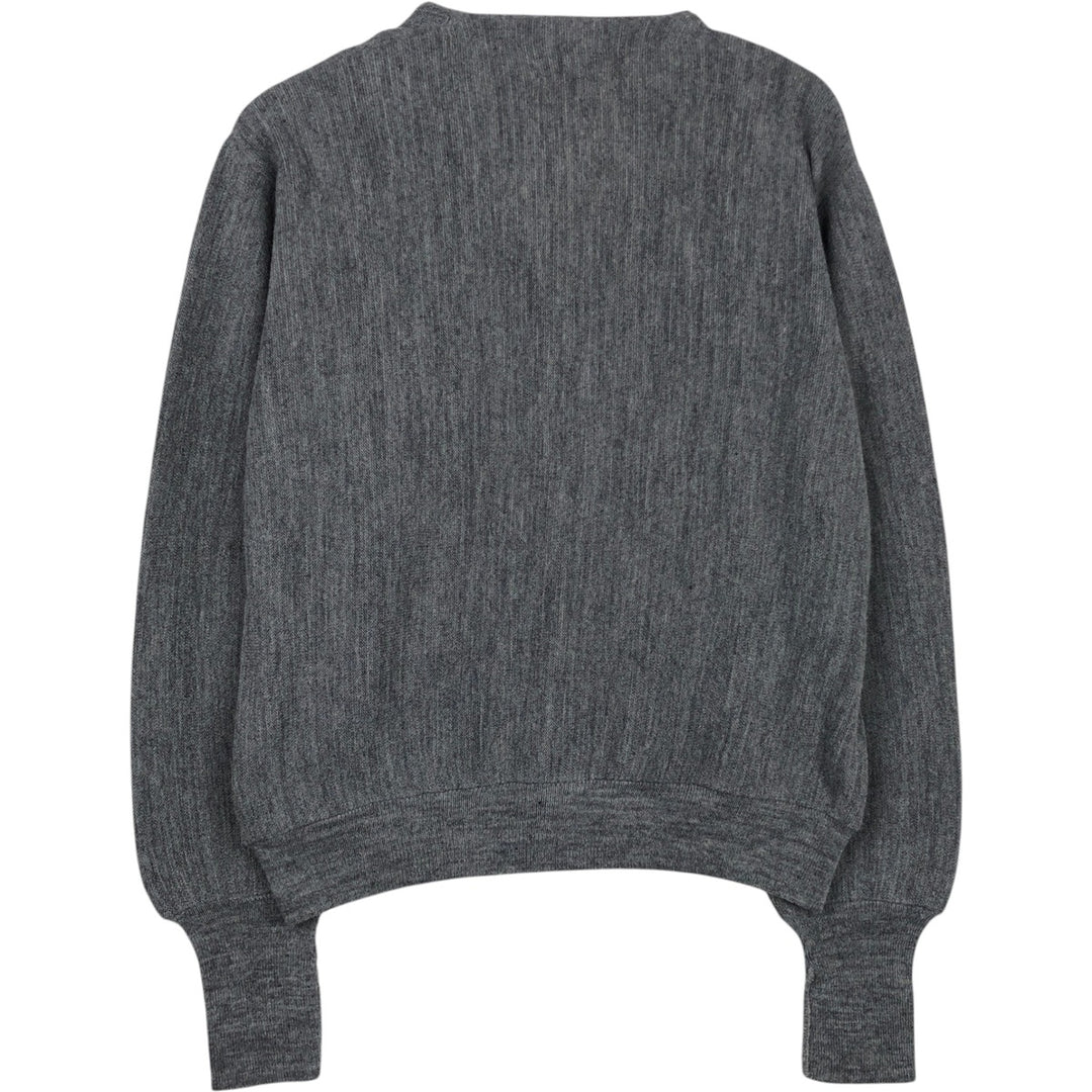 1980'S JCPenney Acrylic Knit Cardigan, Made in USA, Men's Size M (approx.), Vintage Oron Acrylic gray type Vintage Second Hand