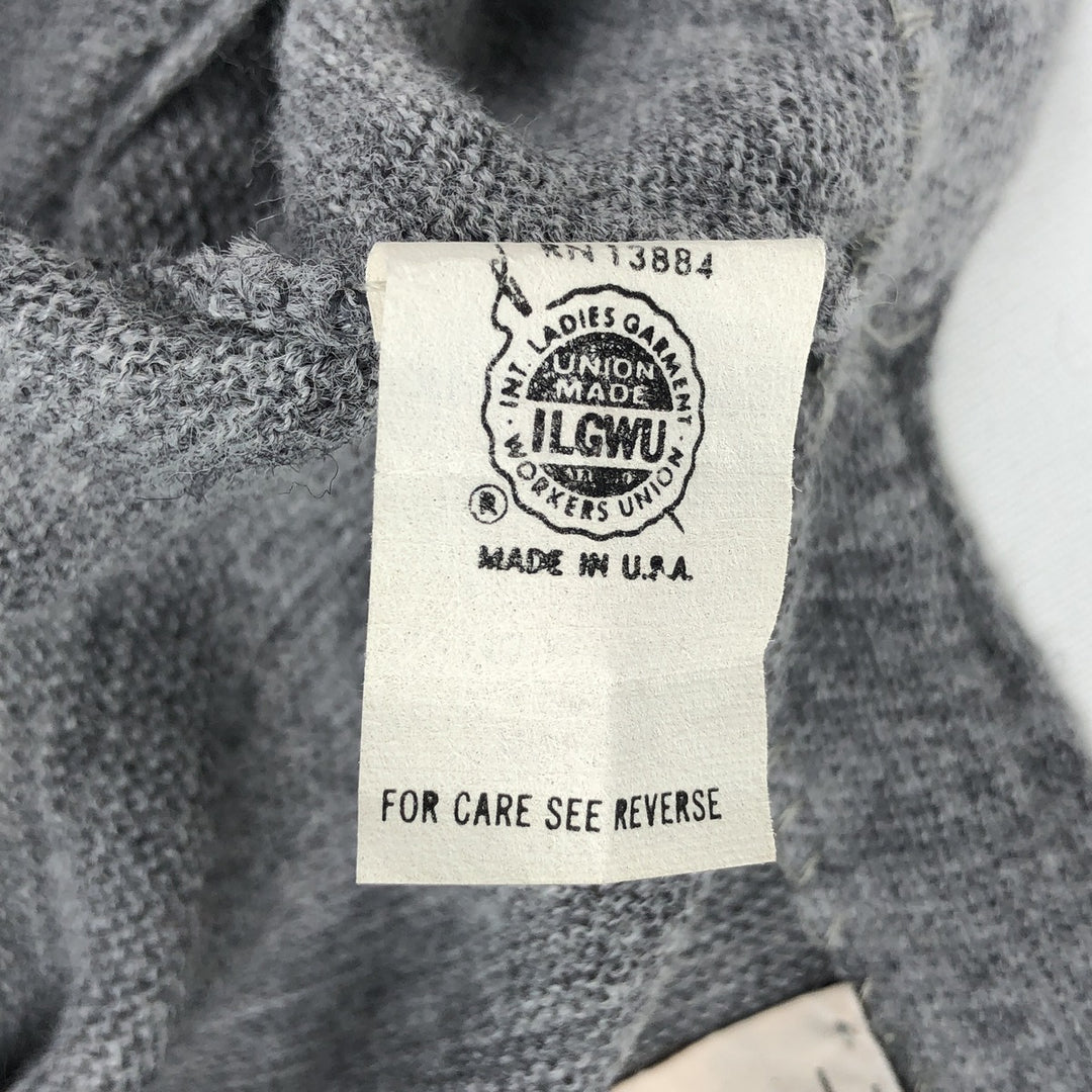 1980'S JCPenney Acrylic Knit Cardigan, Made in USA, Men's Size M (approx.), Vintage Oron Acrylic gray type Vintage Second Hand