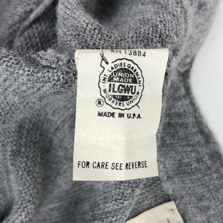 1980'S JCPenney Acrylic Knit Cardigan, Made in USA, Men's Size M (approx.), Vintage Oron Acrylic gray type Vintage Second Hand